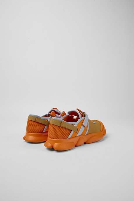 Karst Orange And Brown Textile Shoes For Women Exclusive Camper