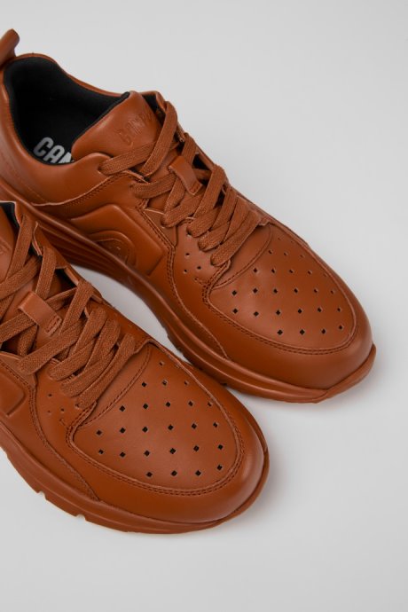 Drift Red Leather Sneakers For Women Exclusive Camper