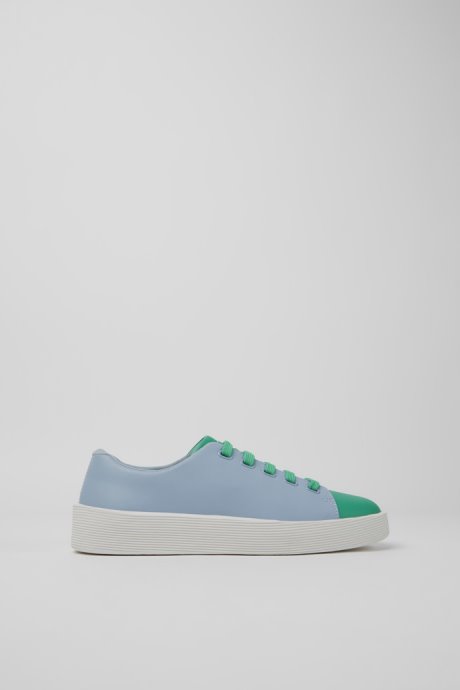 Exclusive Camper Twins Green Blue And White Leather Sneakers For Women