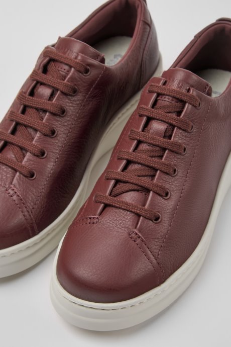 Exclusive Camper Runner Up Burgundy Leather Women's Sneakers