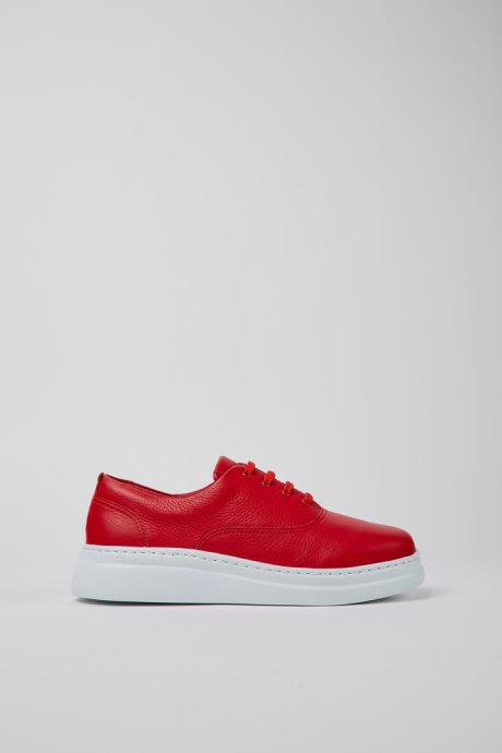 Design Runner Up Red Leather Sneakers For Women Camper
