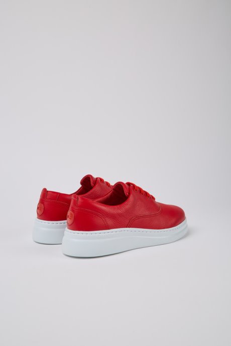 Design Runner Up Red Leather Sneakers For Women Camper