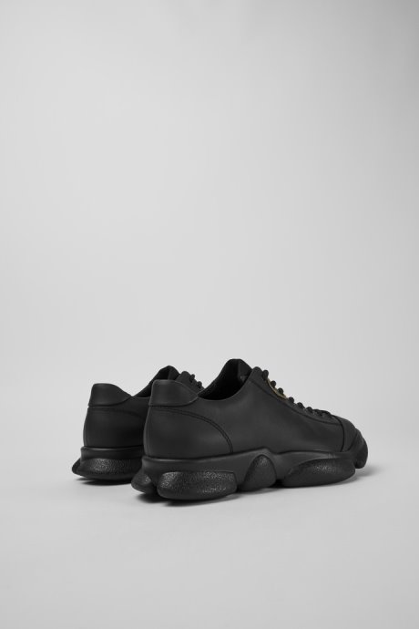 Design Karst Black Leather Shoes For Women Camper