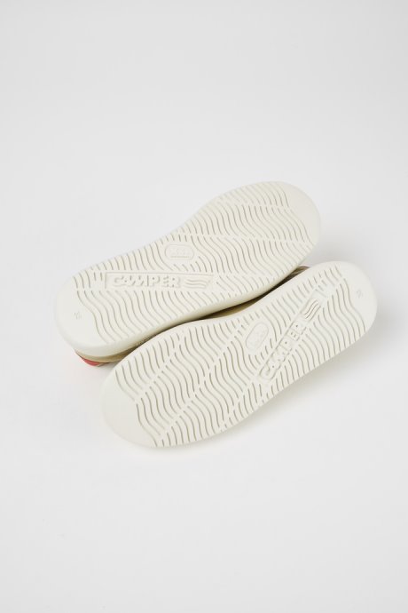 Camper Design Runner K21 Beige Suede And Leather Sneakers