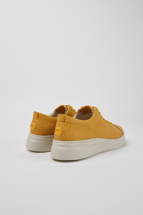 Camper Design Runner Up Yellow-Beige Leather Sneakers