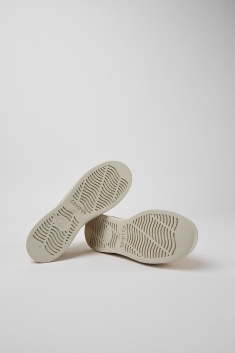 Camper Design Runner Up Yellow-Beige Leather Sneakers