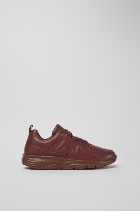 Drift Burgundy Leather Sneakers For Women Camper New Arrivals