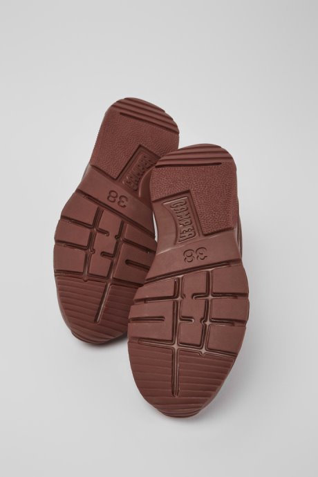 Drift Burgundy Leather Sneakers For Women Camper New Arrivals