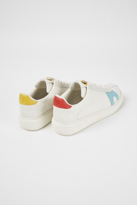 Twins White Suede And Leather Sneakers Camper New Arrivals
