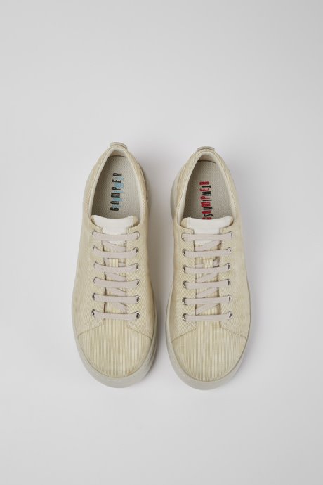 Camper Design Twins Beige Printed Sneakers