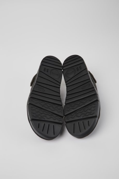 Oruga Dark Gray Textile Sandals For Women Exclusive Camper