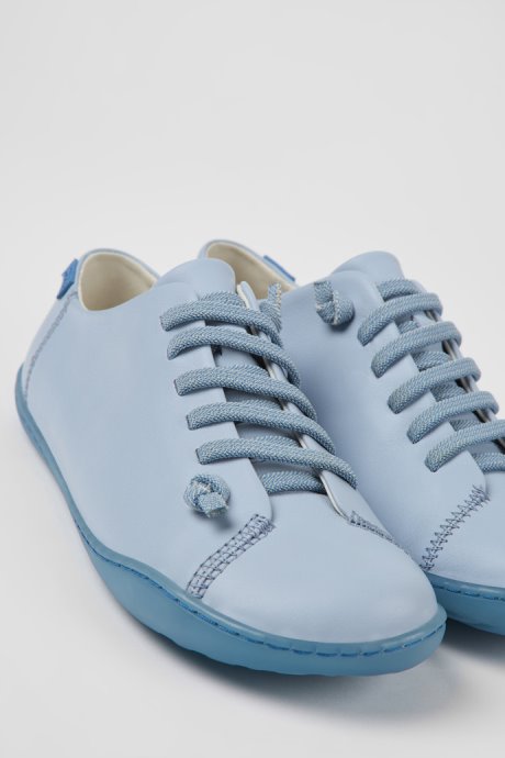 Camper Design Peu Blue Leather Shoes For Women