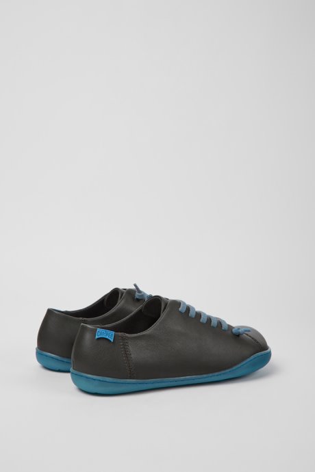 Peu Dark Gray And Blue Leather Shoes For Women Exclusive Camper