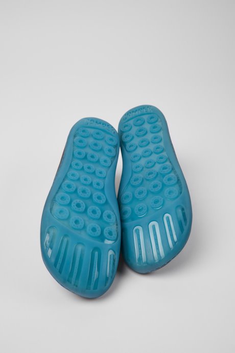 Peu Dark Gray And Blue Leather Shoes For Women Exclusive Camper