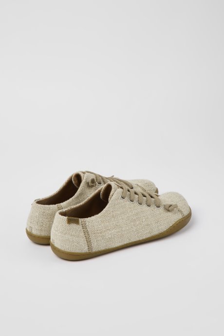 Design Peu Beige Textile Shoes For Women Camper