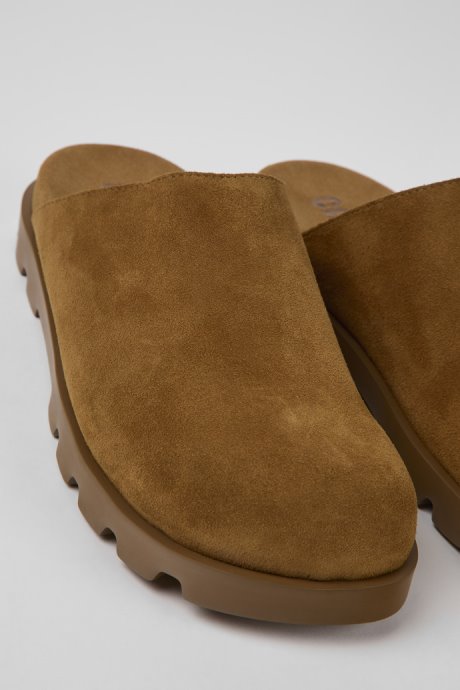 Camper Design Brutus Sandal Brown Leather Clogs For Women