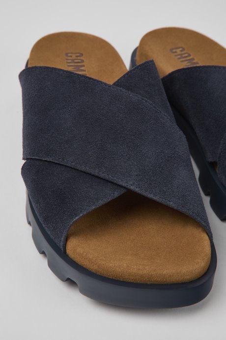 Brutus Sandal Navy Blue Nubuck Sandals For Women Camper New Arrivals