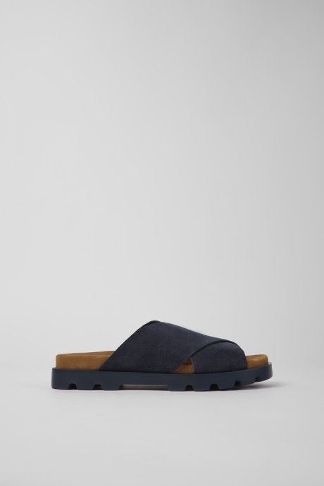 Brutus Sandal Navy Blue Nubuck Sandals For Women Camper New Arrivals