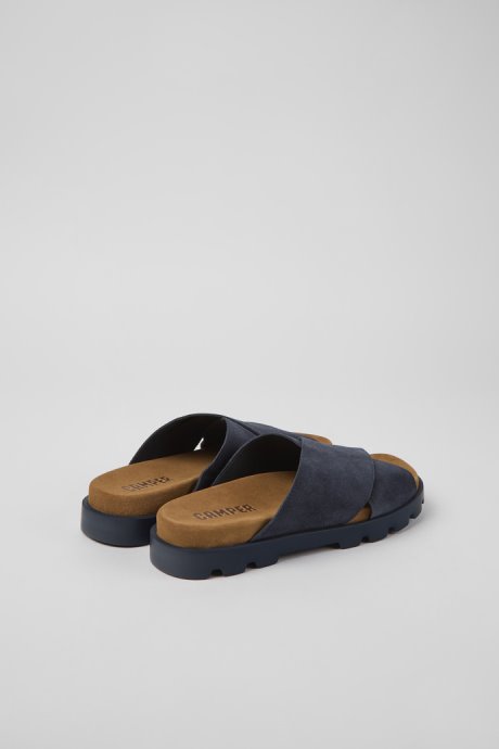 Brutus Sandal Navy Blue Nubuck Sandals For Women Camper New Arrivals