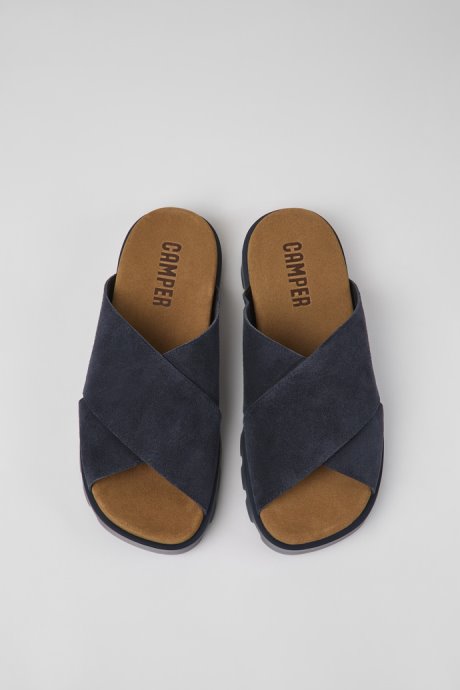 Brutus Sandal Navy Blue Nubuck Sandals For Women Camper New Arrivals