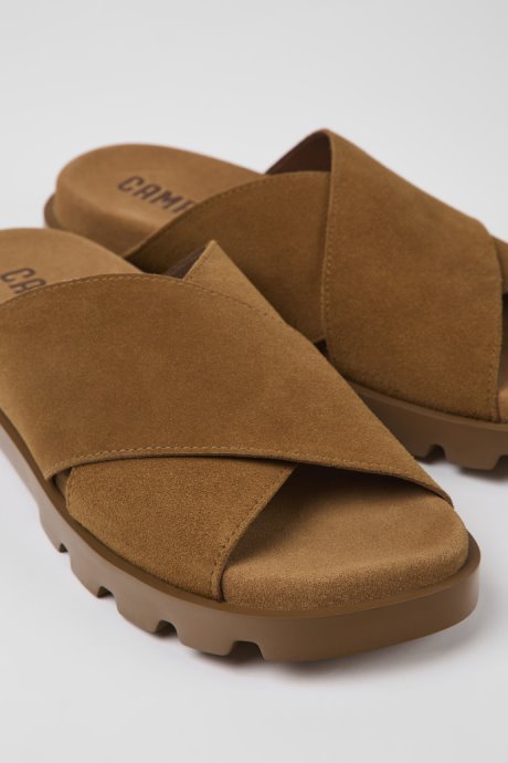 Brutus Sandal Brown Nubuck Sandals For Women Camper New Arrivals