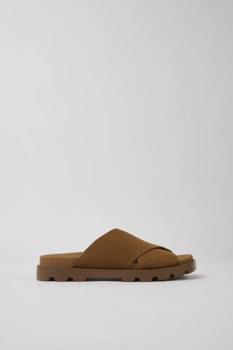 Brutus Sandal Brown Nubuck Sandals For Women Camper New Arrivals