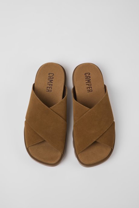 Brutus Sandal Brown Nubuck Sandals For Women Camper New Arrivals