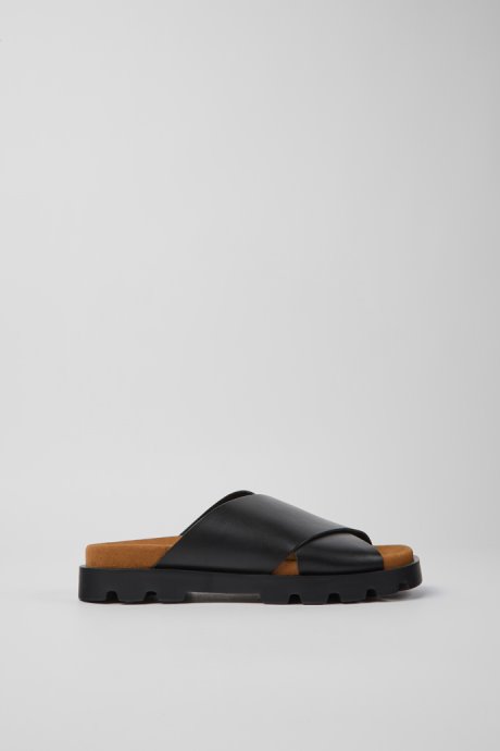 Brutus Sandal Black Leather Sandals For Women Camper New Arrivals