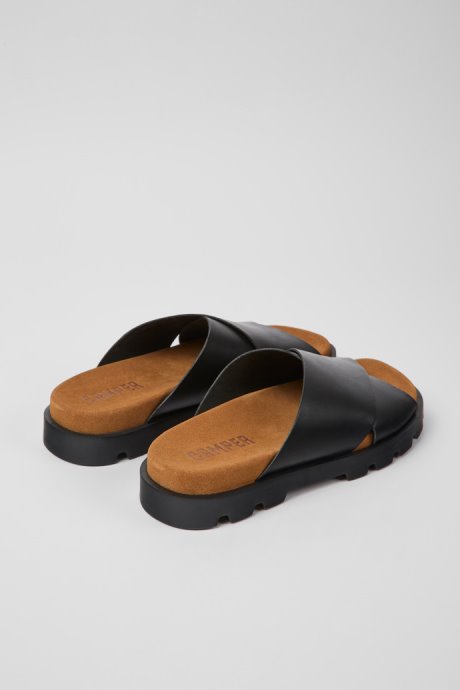 Brutus Sandal Black Leather Sandals For Women Camper New Arrivals