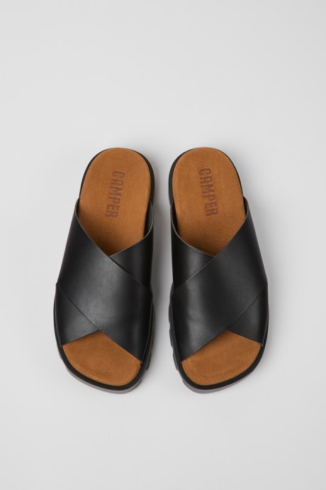 Brutus Sandal Black Leather Sandals For Women Camper New Arrivals