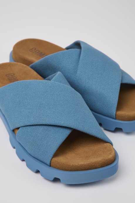 Brutus Sandal Blue Recycled Cotton Sandals For Women Camper New Arrivals