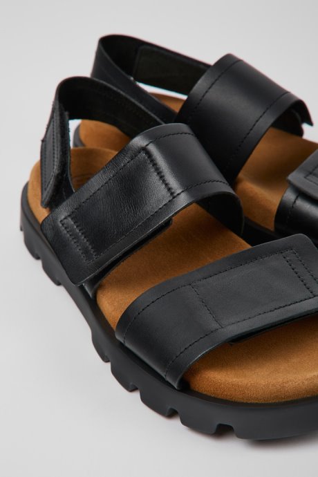 Exclusive Camper Brutus Sandal Black Leather Sandals For Women