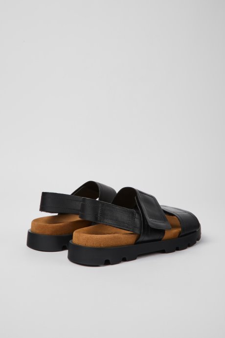 Exclusive Camper Brutus Sandal Black Leather Sandals For Women
