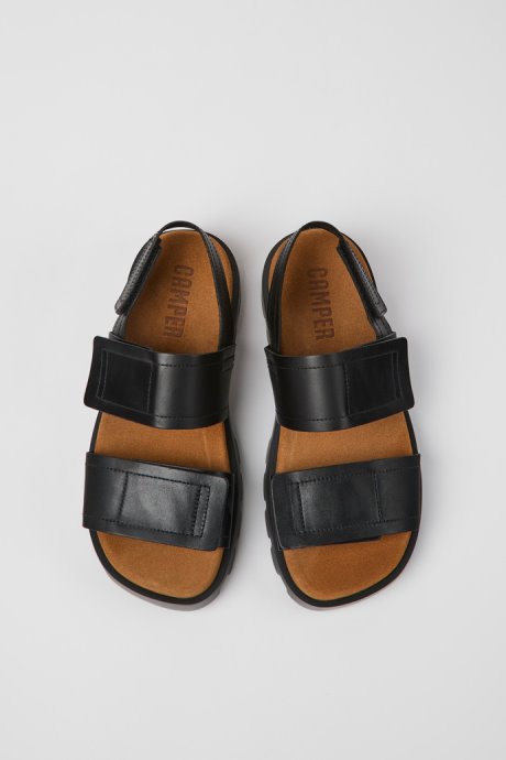 Exclusive Camper Brutus Sandal Black Leather Sandals For Women