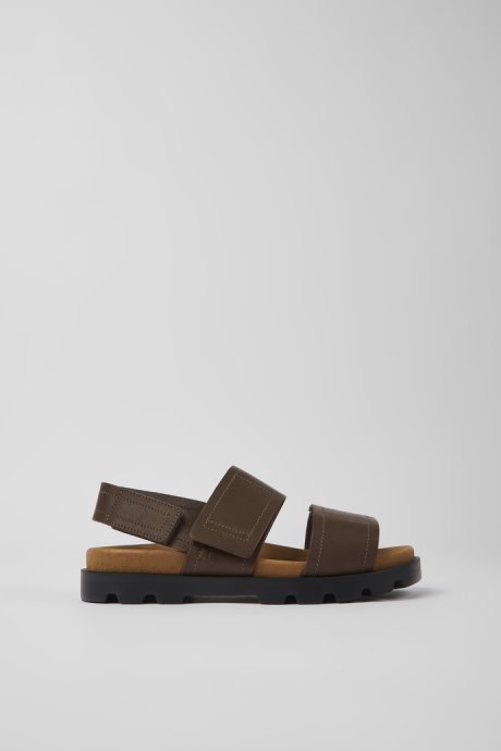 Camper Brutus Sandal Brown Leather Sandals For Women New Arrivals