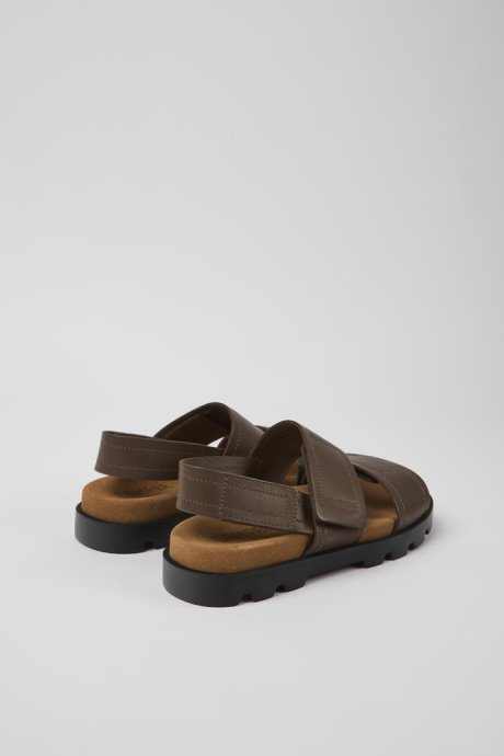 Camper Brutus Sandal Brown Leather Sandals For Women New Arrivals