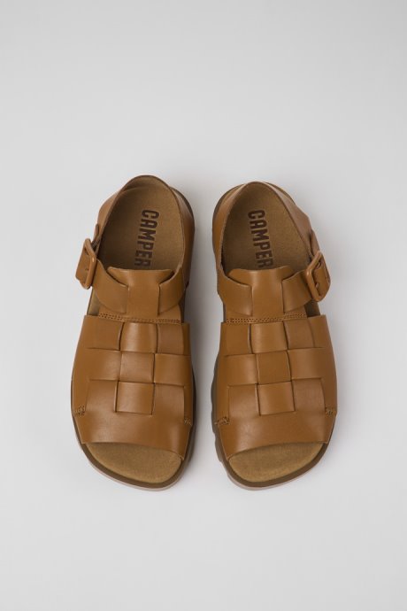 Brutus Sandal Brown Leather Sandals For Women Exclusive Camper