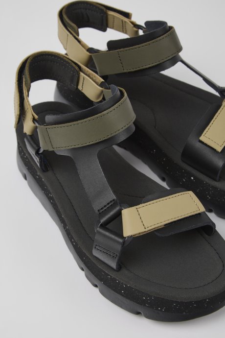 Design Oruga Up Multicolored Leather Sandals For Women Camper