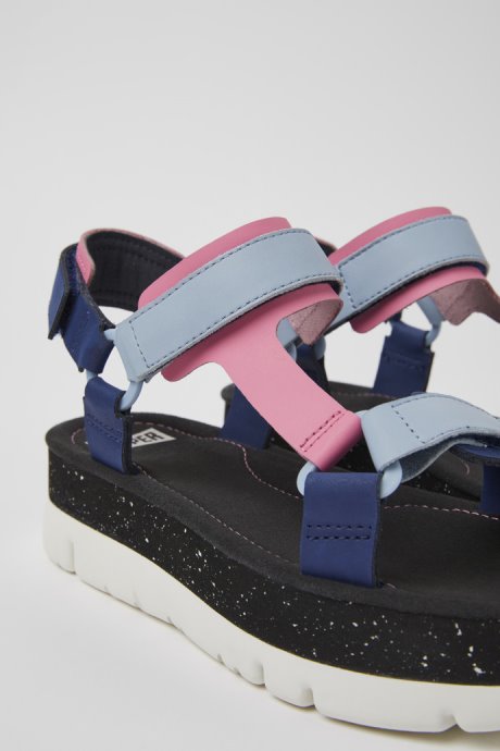 Oruga Up Multicolored Leather Sandals For Women Camper New Arrivals