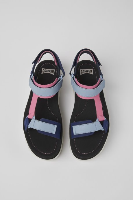 Oruga Up Multicolored Leather Sandals For Women Camper New Arrivals