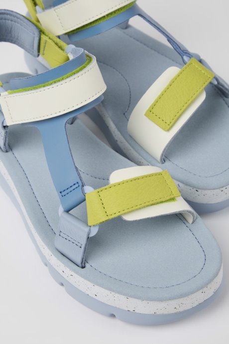 Camper Design Oruga Up Multicolored Leather Sandals For Women