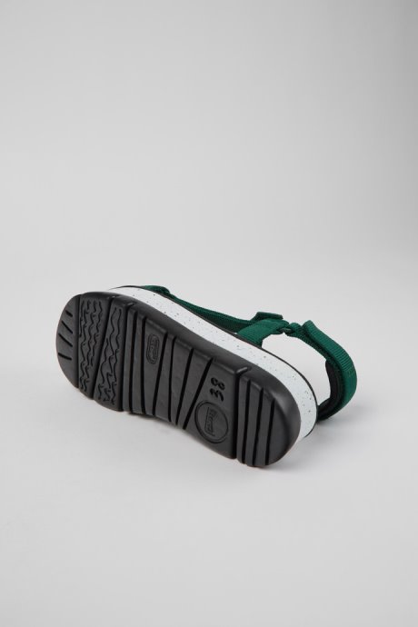 Oruga Up Green Textile Sandals For Women Exclusive Camper
