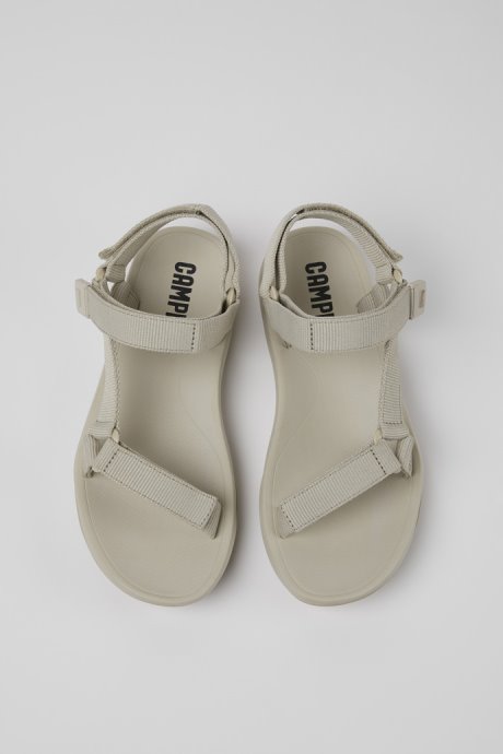 Match Gray Textile Sandals For Women Exclusive Camper