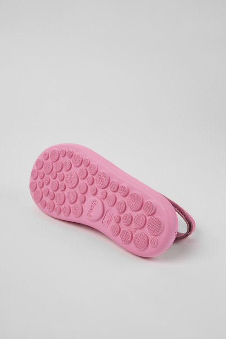 Design Pelotas Flota Pink Leather Sandals For Women Camper