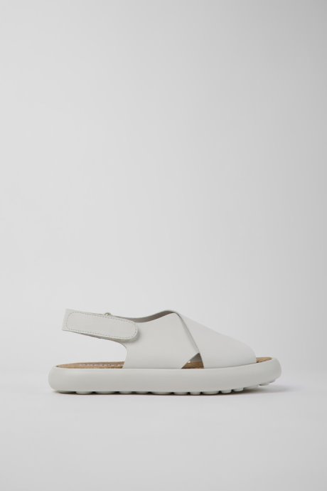 Pelotas Flota White Leather Sandals For Women Camper New Arrivals