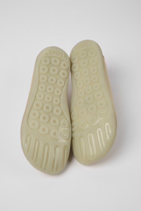 Camper Design Peu Beige Leather Shoes For Women