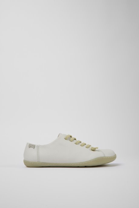 Peu White Leather Shoes For Women Exclusive Camper