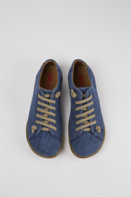 Design Peu Blue Textile Shoes For Women Camper