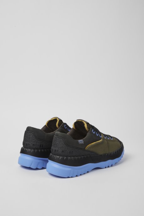 Design Teix Green And Gray Recycled Textile Shoes For Women Camper