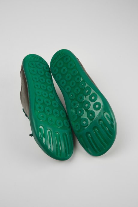 Peu Gray Leather Shoes For Women Exclusive Camper